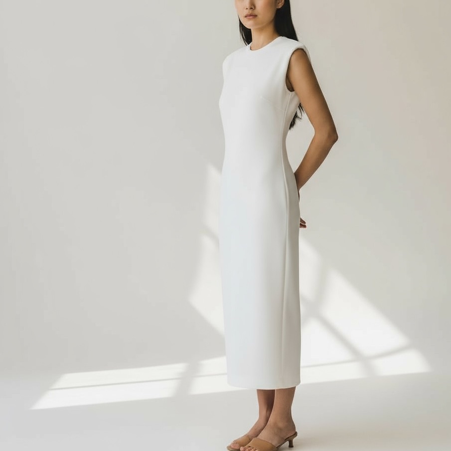 J. Crew Sleeveless Sweater Dress In Stretch Viscose Blend, White Size Large Nwt